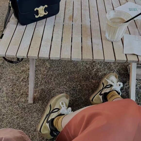 Loewe Cream and Black Women's Sneakers - Picture 4 of 5